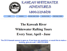 Tablet Screenshot of kaweahwhitewater.com